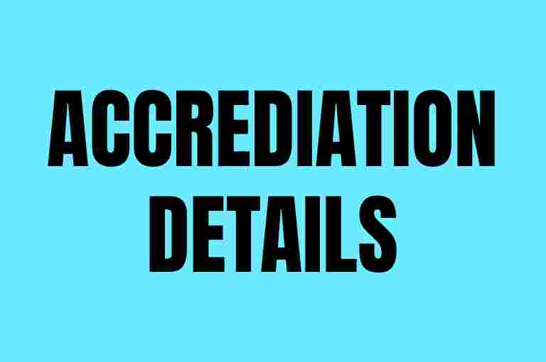 ACCREDIATION DETAILS