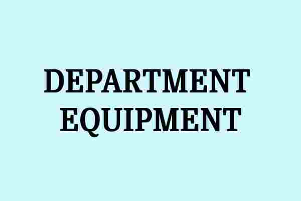 Department Equipment
