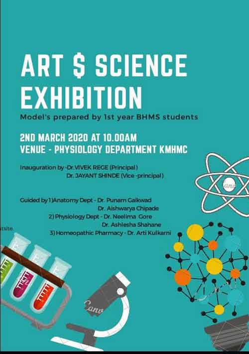 Invitation card of science exhibition kakasaheb mhaske homoeopathic
