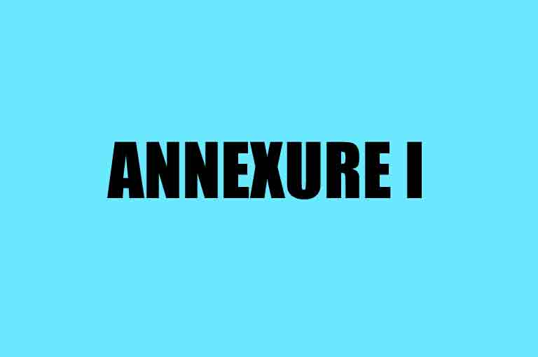 Annexure-I