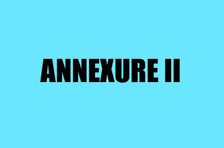Annexure-II