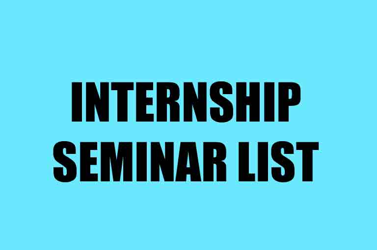 Internship-Seminar-List