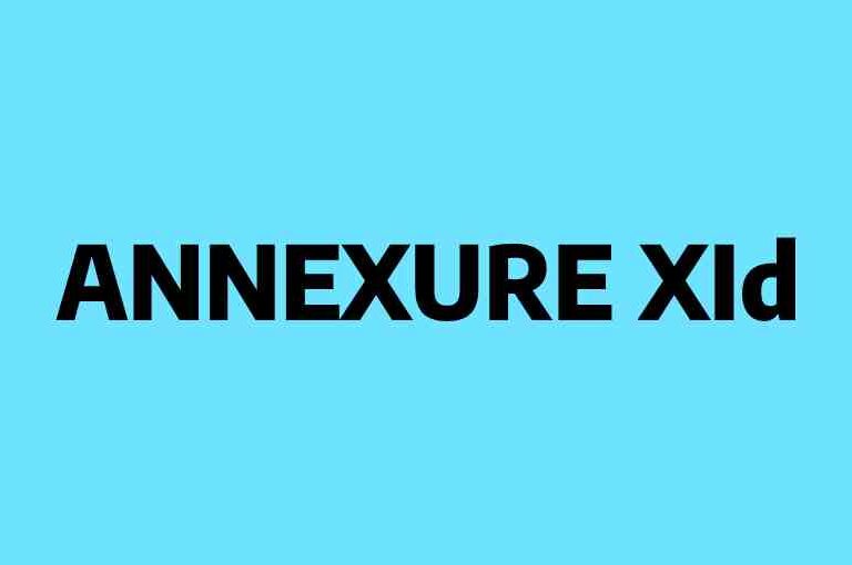 Annexure XId