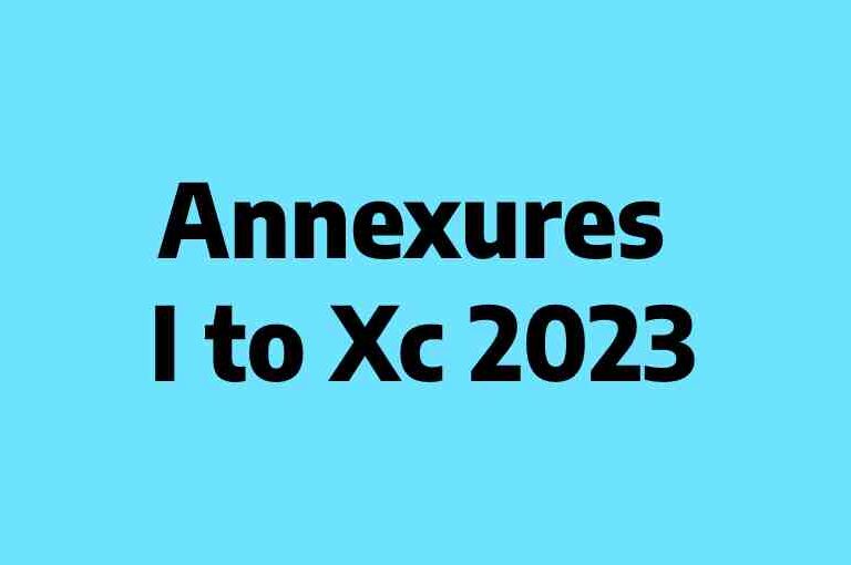 Annexures I to Xc 2023