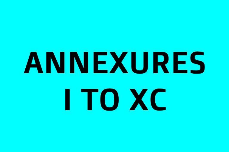 Annexures I to Xc