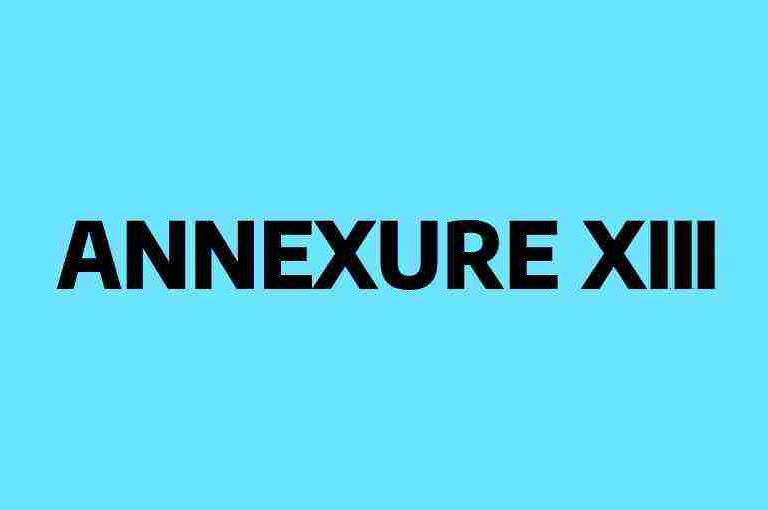 Annexure-XIII