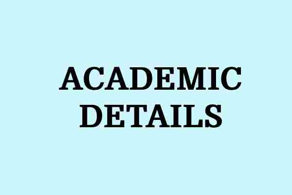 Academic Details