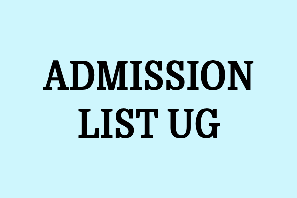 admission list ug